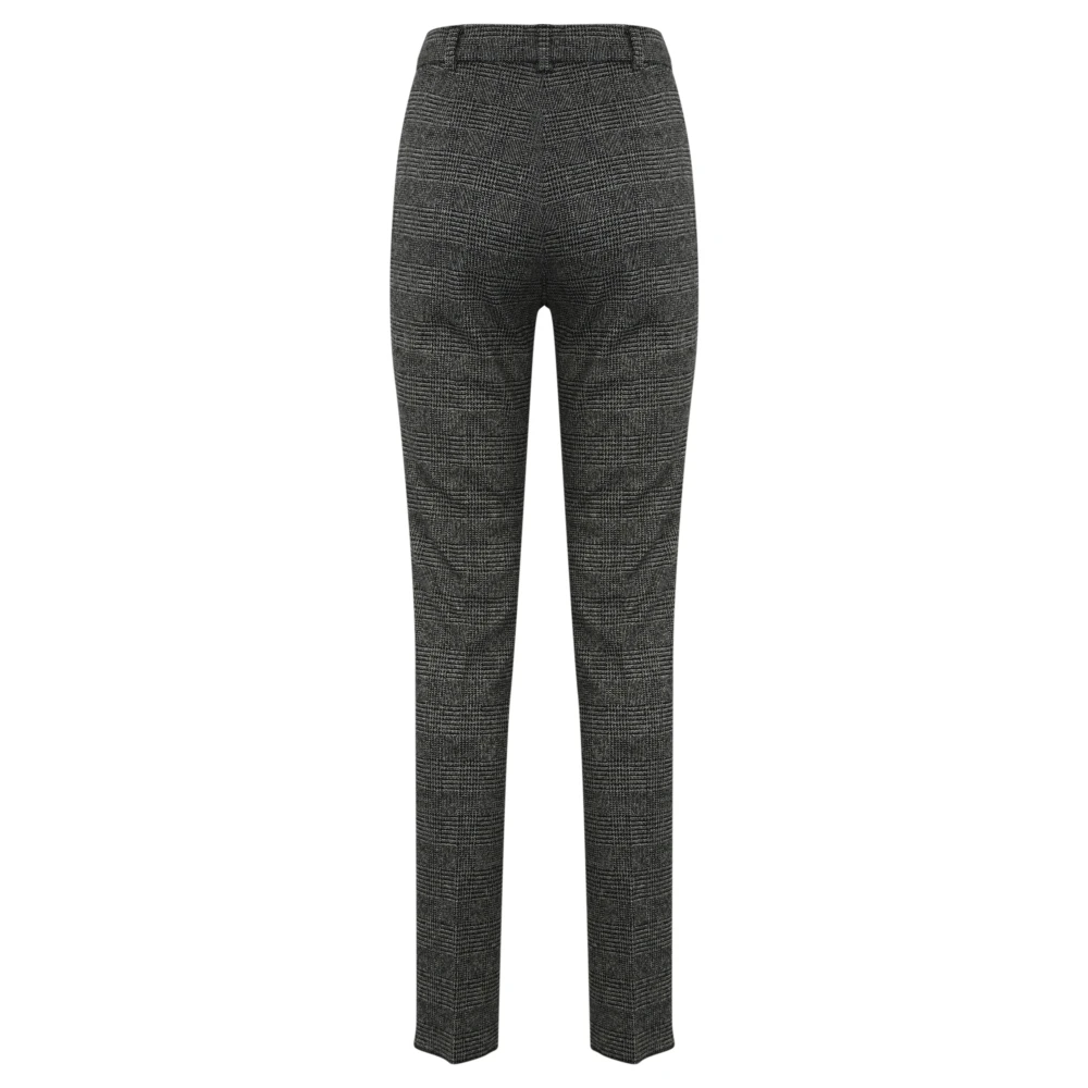 Max Mara Studio Grijze Katoenen Broek Rechte pasvorm Gray Dames