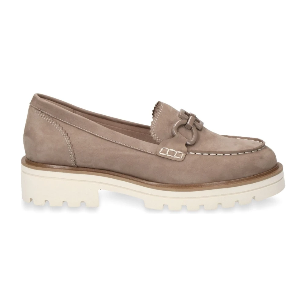 Caprice Women's Brown Mud Nubuc Casual Closed Loafers