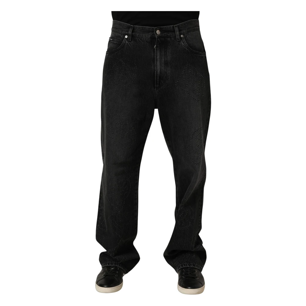 Dolce & Gabbana , Wide Jeans, Male, Gray, M, Dg Jeans - Image 4