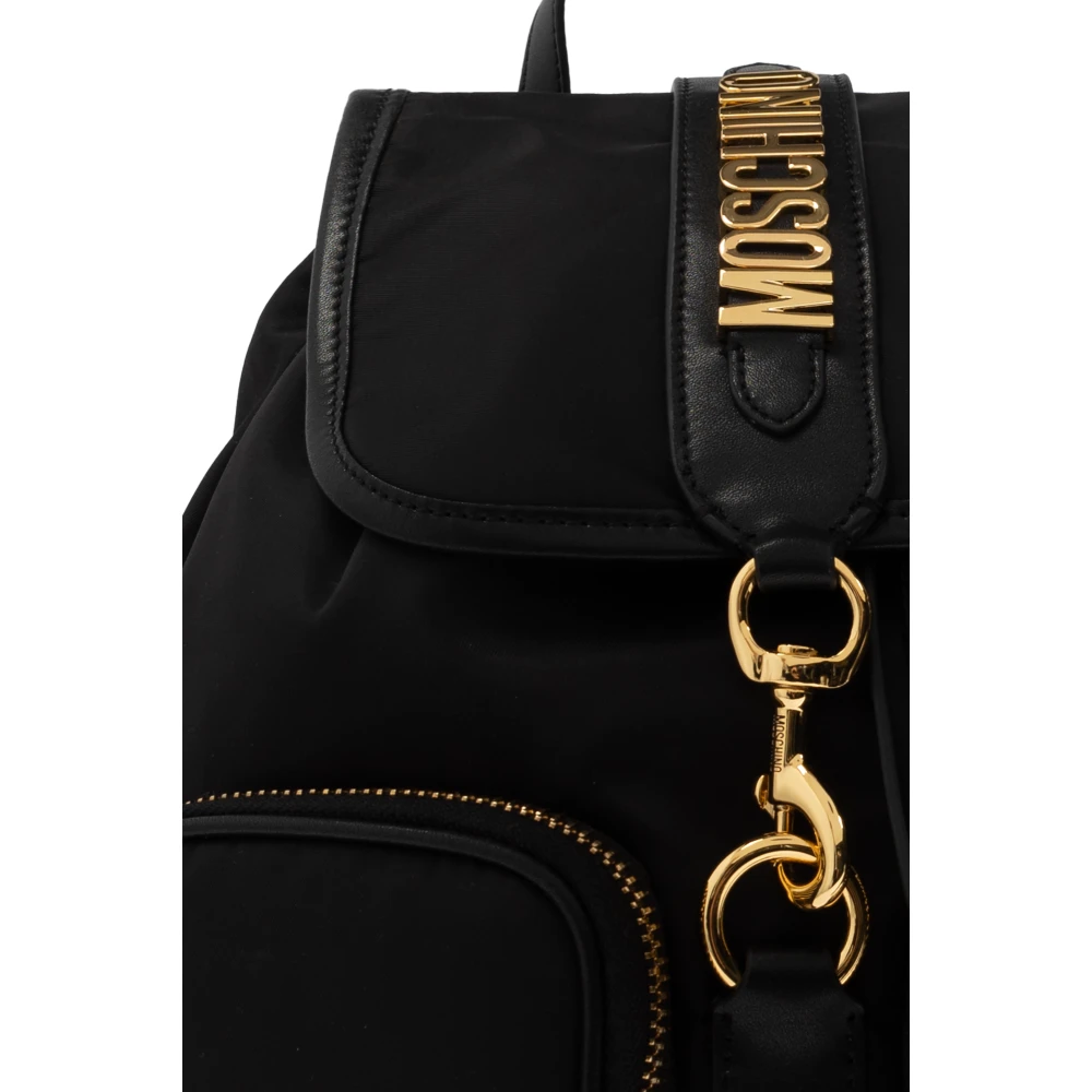 Moschino Rugzak met logo Black Dames
