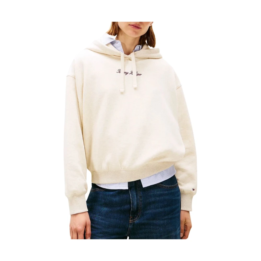Tommy Hilfiger Women's White Hoodie - Hoodies - M - Sweatshirts & Hoodies