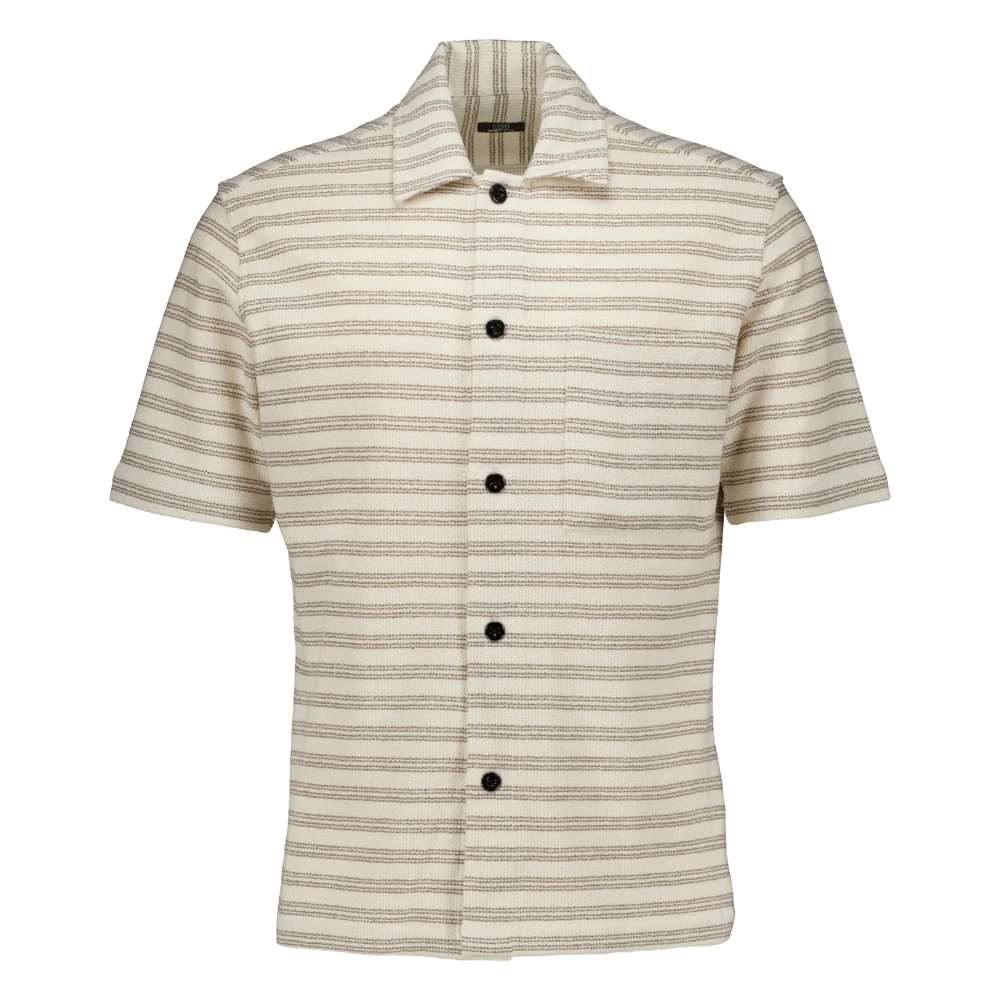 Genti Men's Beige Short Sleeve Shirt - Short Sleeve Shirts - S - Shirts