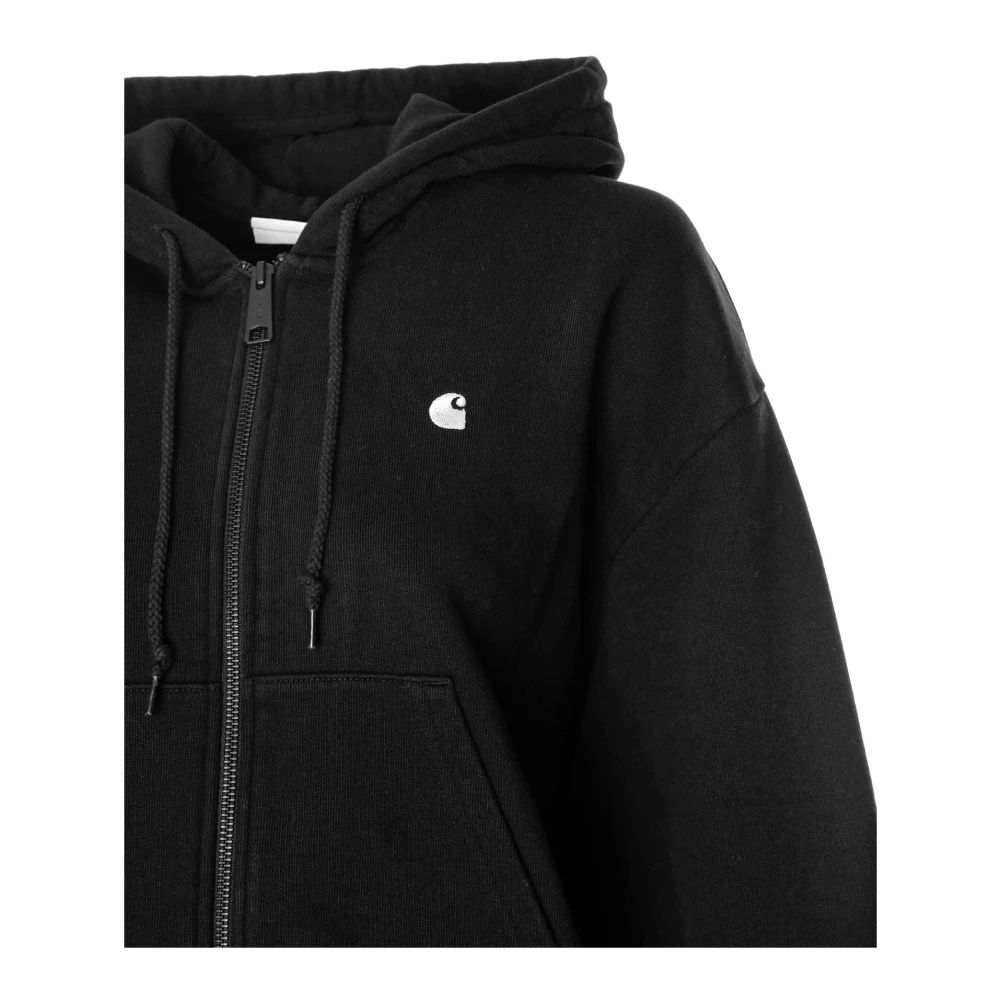 Carhartt WIP Hooded Ballon Sweatjacke met Rits Black Dames