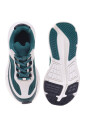 white-and-green-imitation-leather-trainer