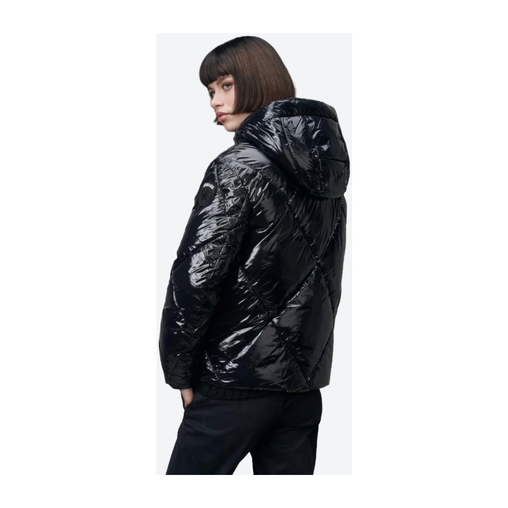 Blauer Gewatteerde jas June Black Dames