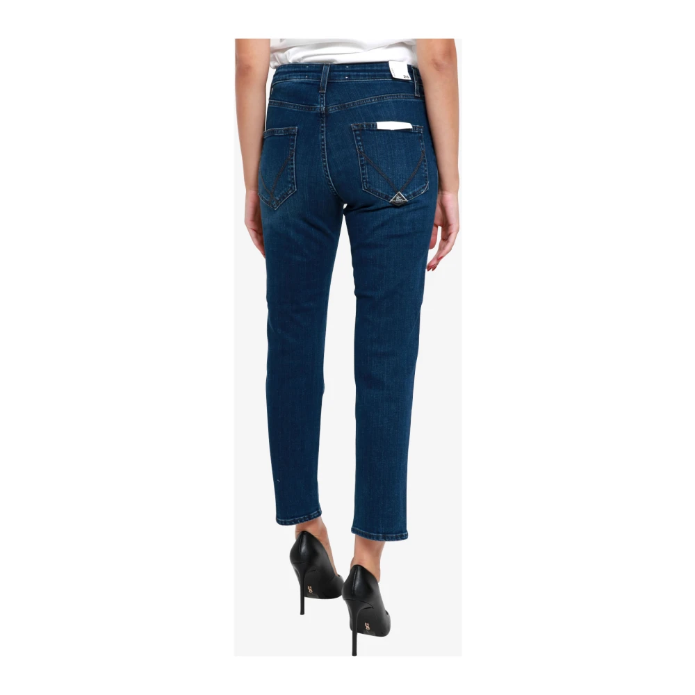 Roy Roger's Denim Jeans met Salpa Appliqué Blue Dames