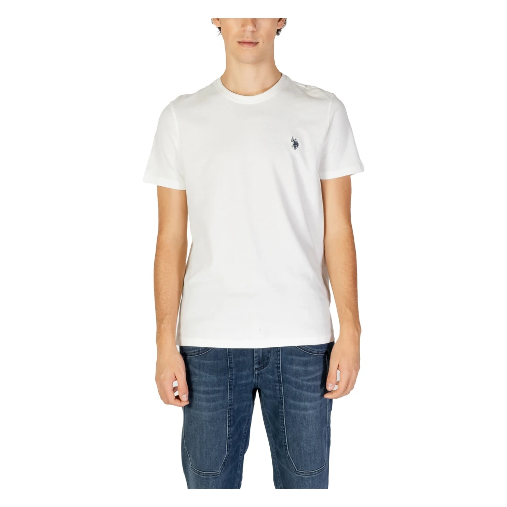 U.s. Polo Assn. Witte Katoenen Crew Neck Tee White Heren