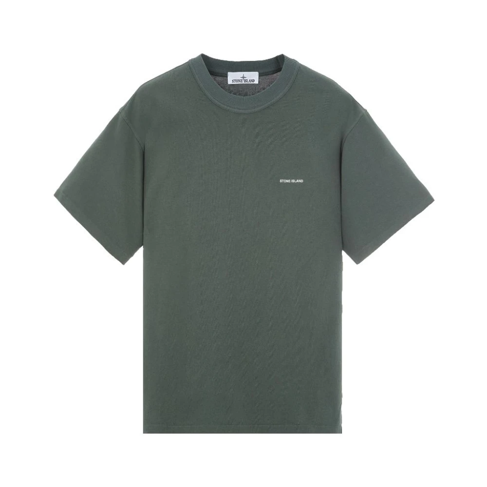 Stone Island Gebonden T-shirt in 'Musk' Green Heren
