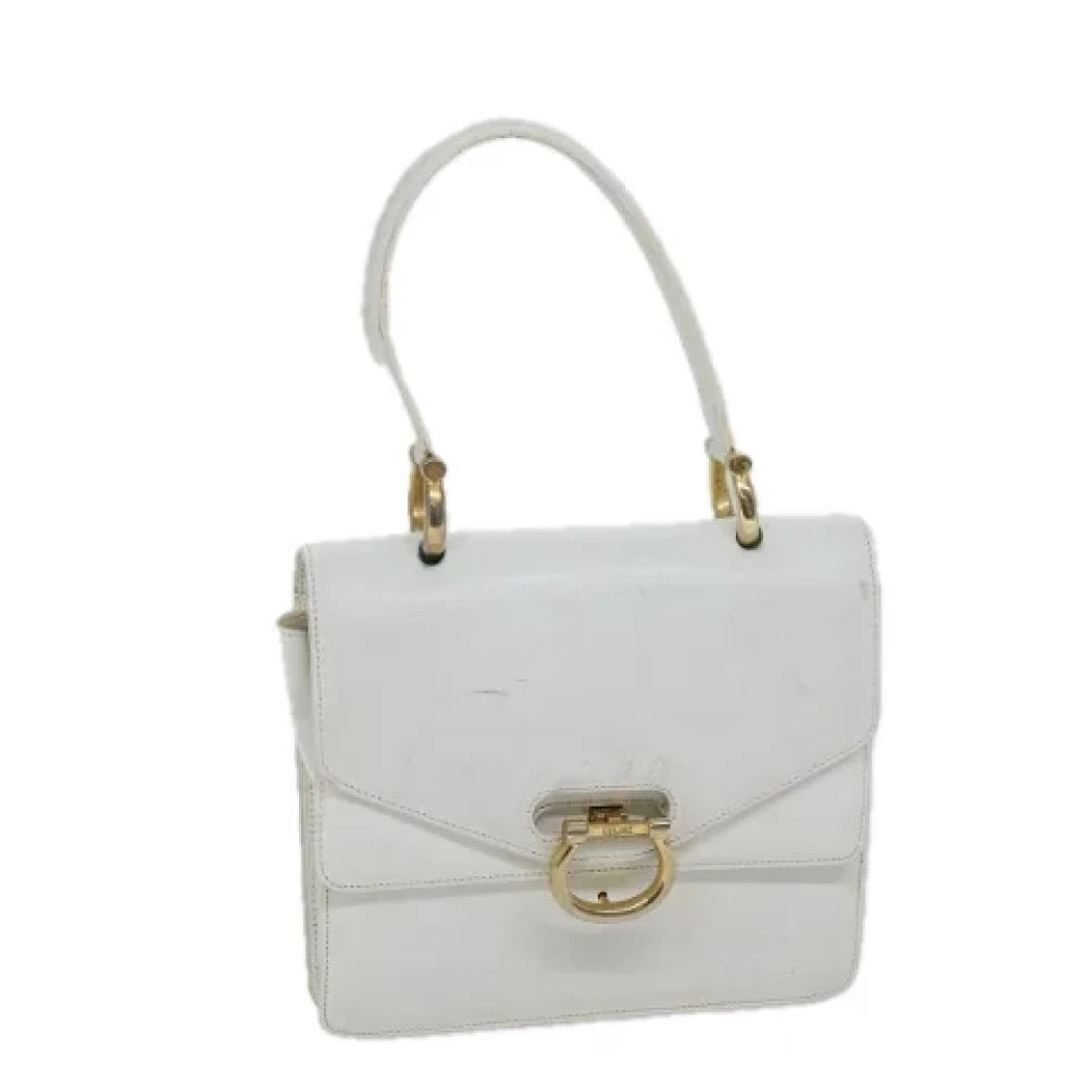 Celine Vintage Pre-owned Leather handbags White Dames