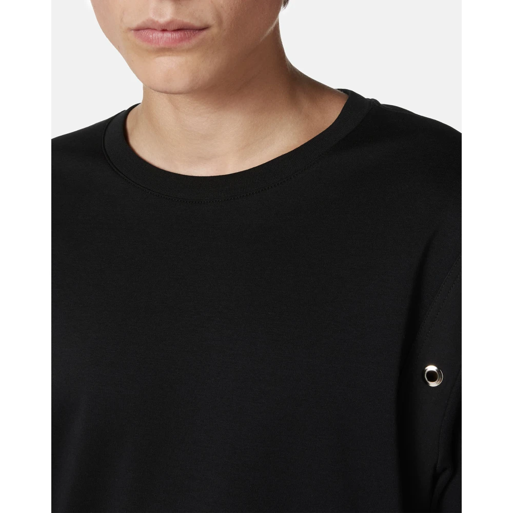 Iceberg Zwart regular fit T-shirt van interlock stof Black Heren