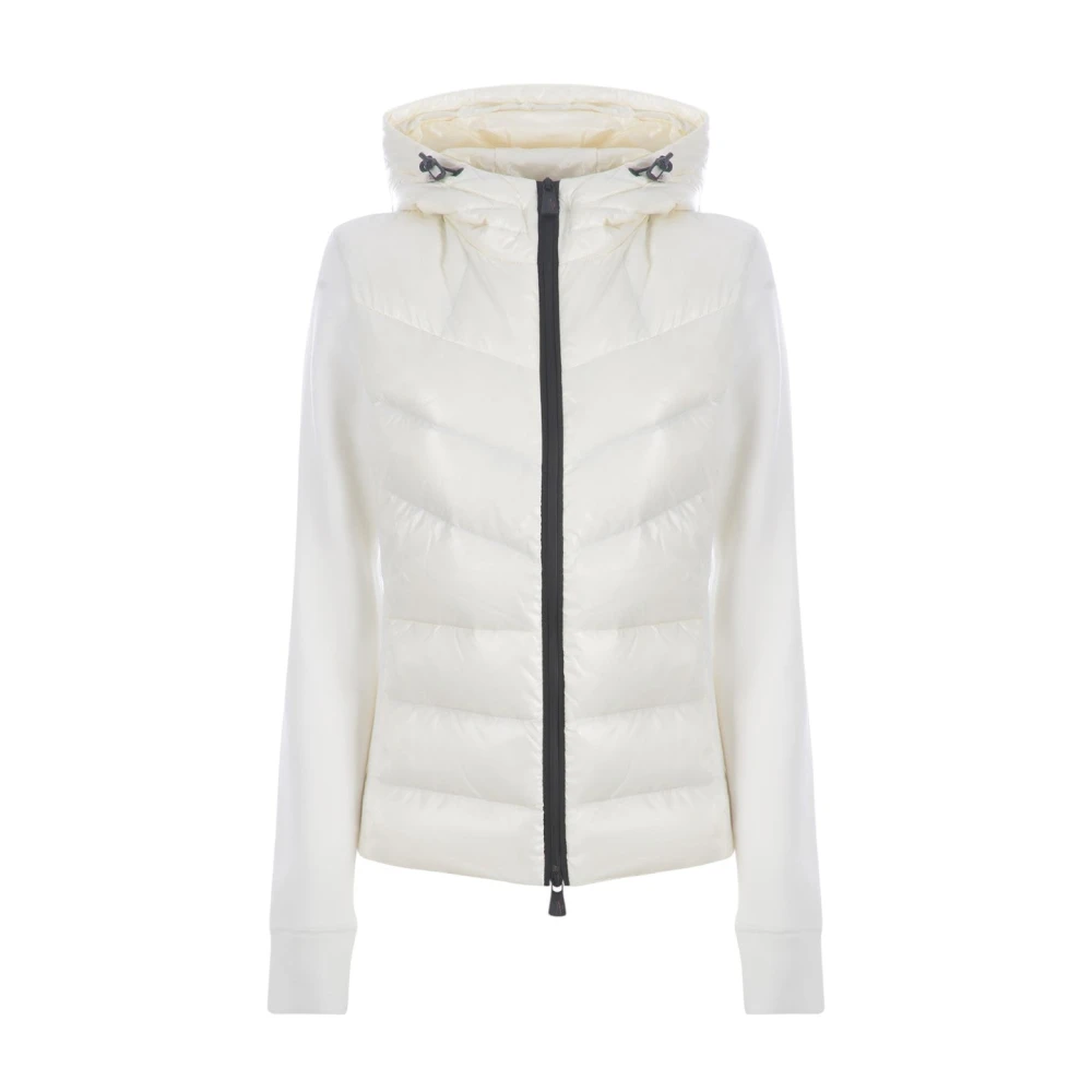 Moncler Vit Stickad Cardigan för Grenoble White, Herr