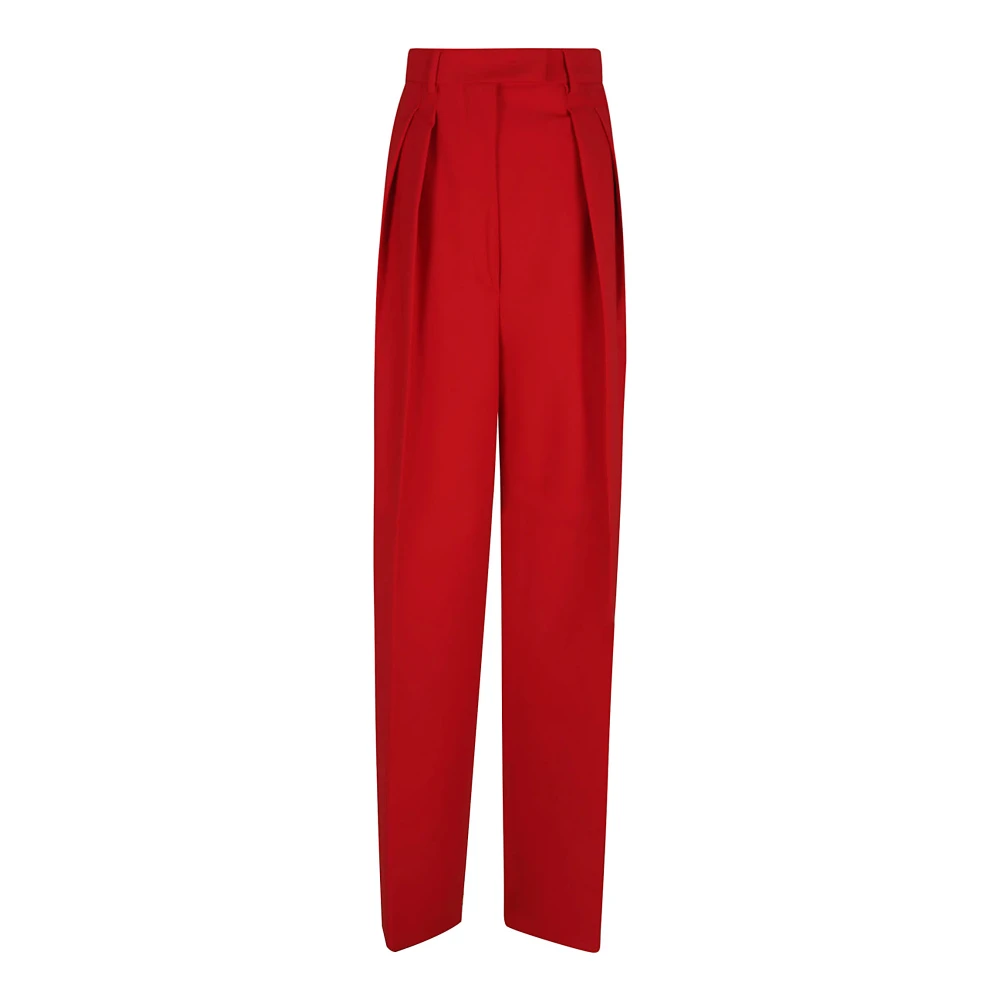Max Mara Rode Broek met Verborgen Rits Red Dames