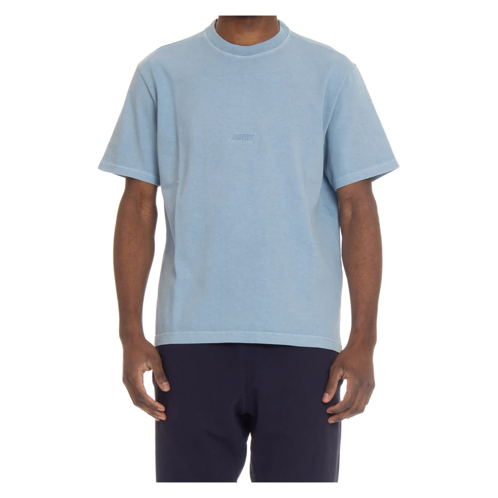 Autry Blue T-Shirts, Male, S, Clear T-Shirt With Logo Print
