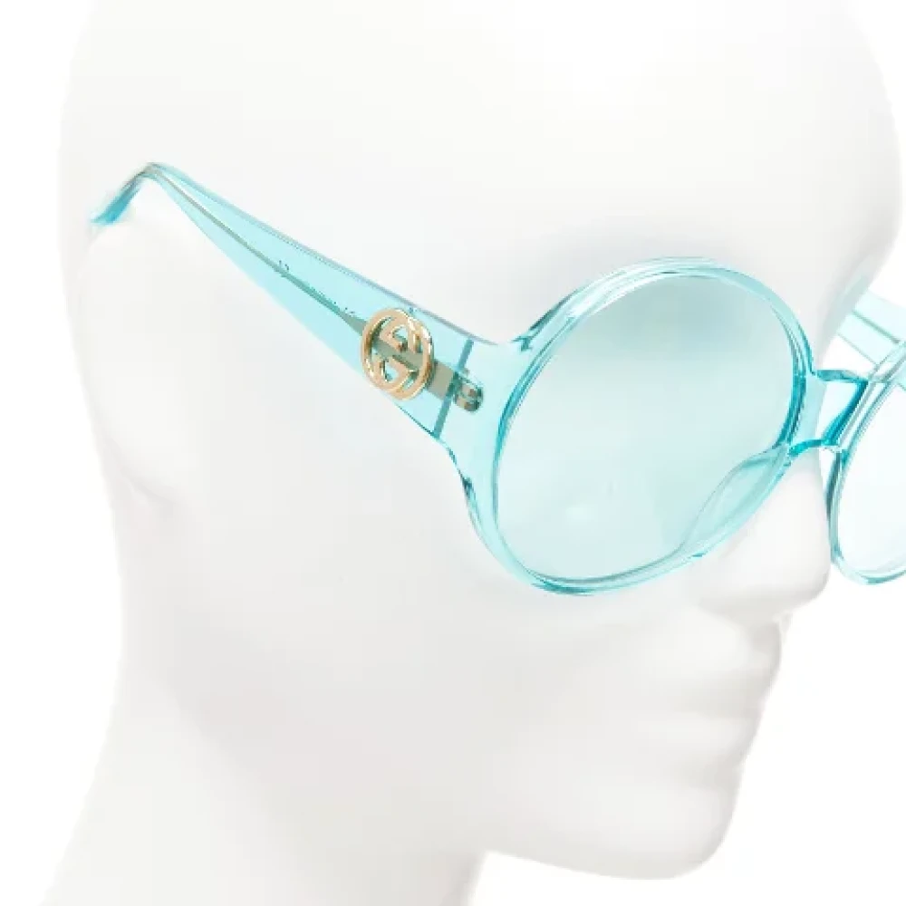 Gucci Vintage Pre-owned Acetate sunglasses Blue Dames
