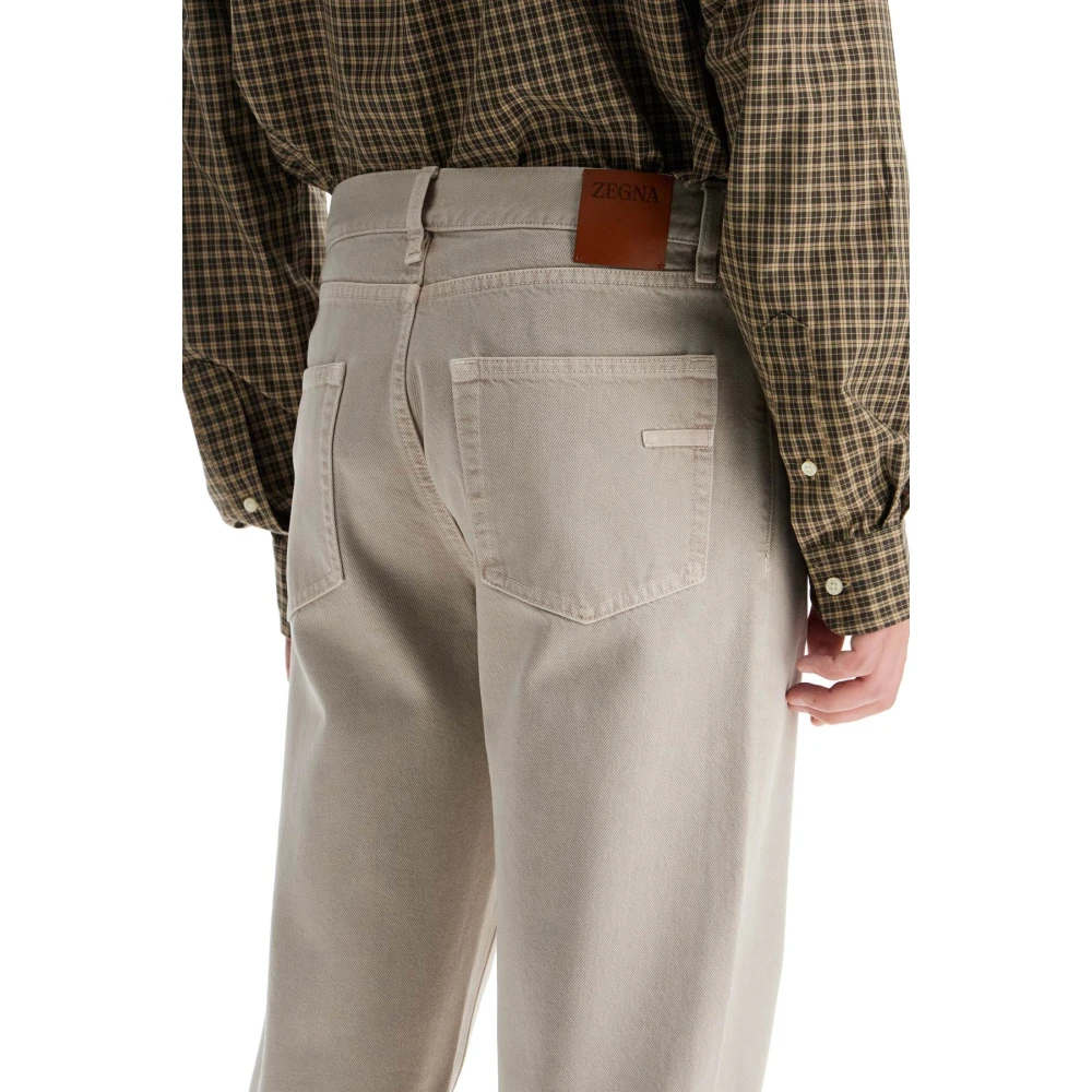 Ermenegildo Zegna Klassieke pasvorm denim jeans Beige Heren