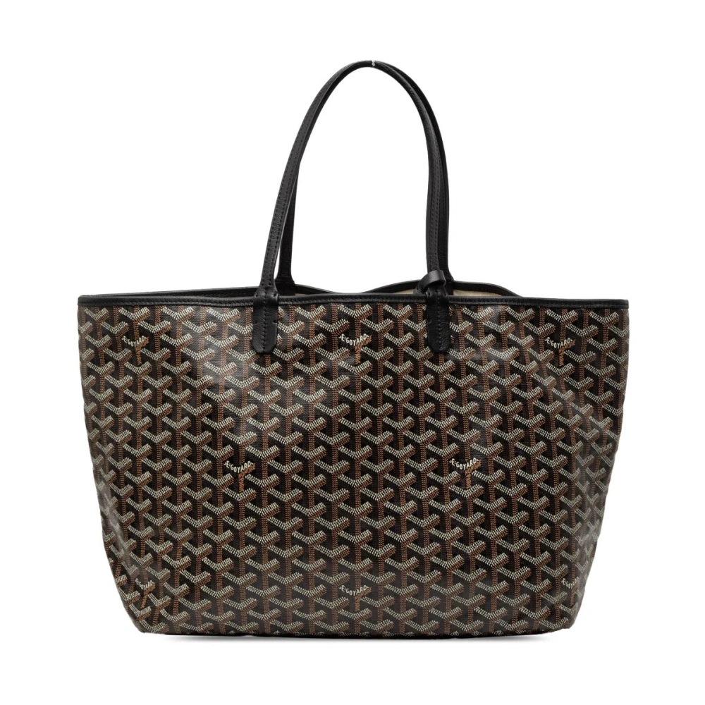Goyard Vintage Women's Black Pre-Owned Printed Coated Canvas Tote