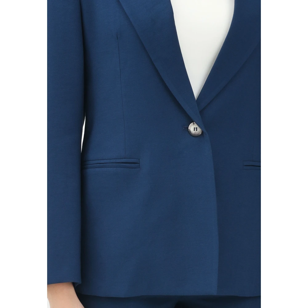 ViCOLO Blauw Single-Breasted Jas Tailored Fit Blue Dames