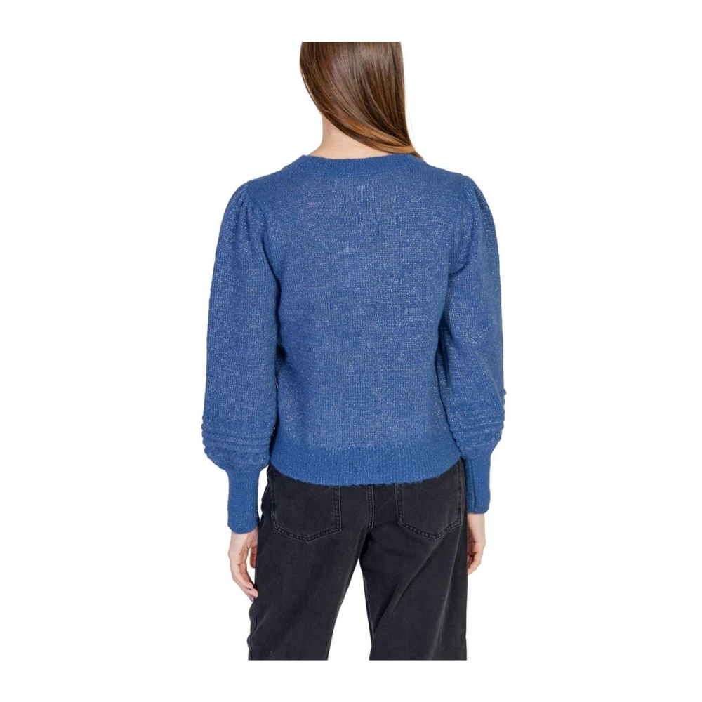 Vila Blauwe Gebreide Vest Dames Herfst Winter Collectie Blue Dames