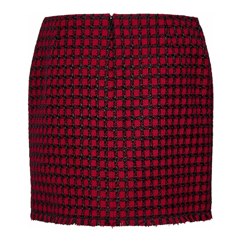 Versace Rode Minirok met Medusa Knopen Red Dames
