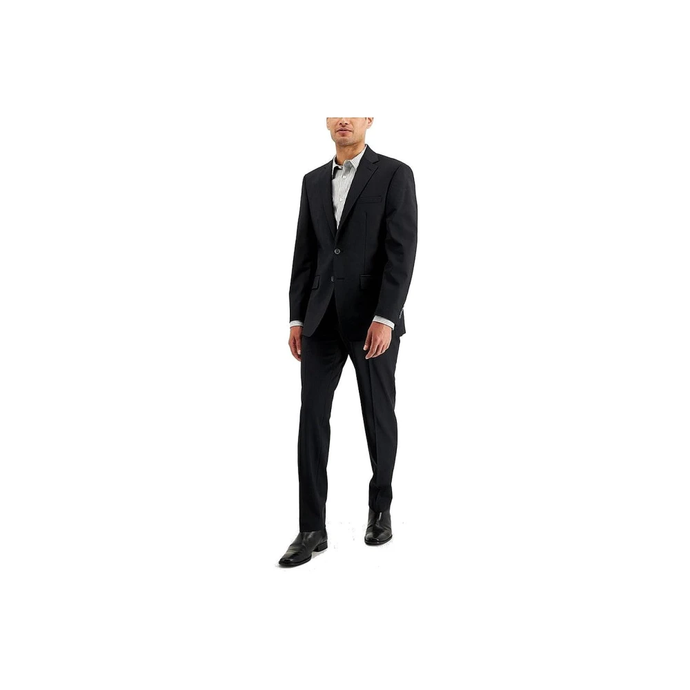 Calvin Klein Black Slim Fit Wool Stretch Blazer - Male - Single Breasted Suits - Xs - Suits
