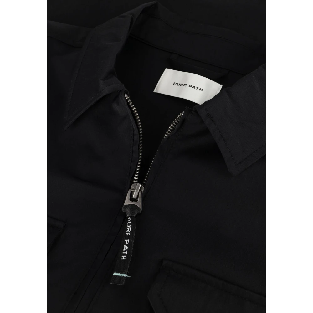 Pure Path Heren Regular Fit Overshirt Black Heren
