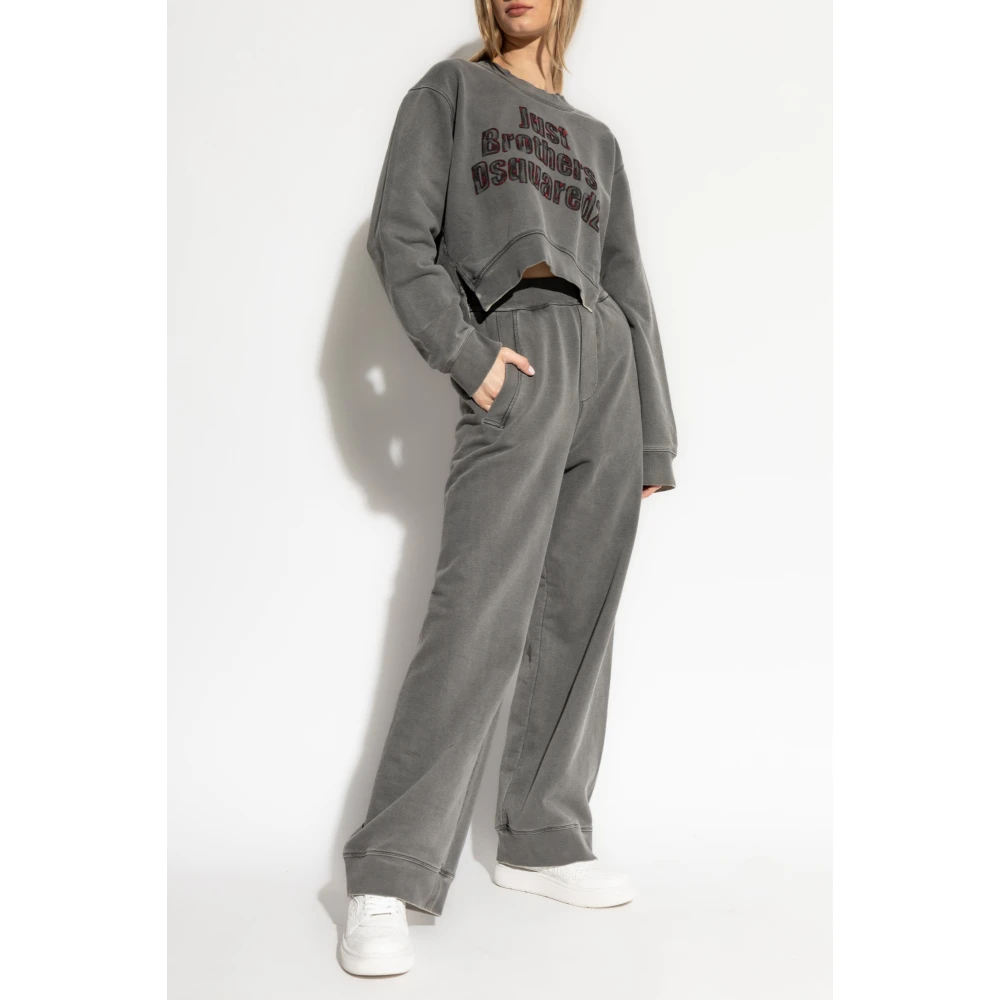 Dsquared2 Sweatshirt met een vintage effect Gray Dames