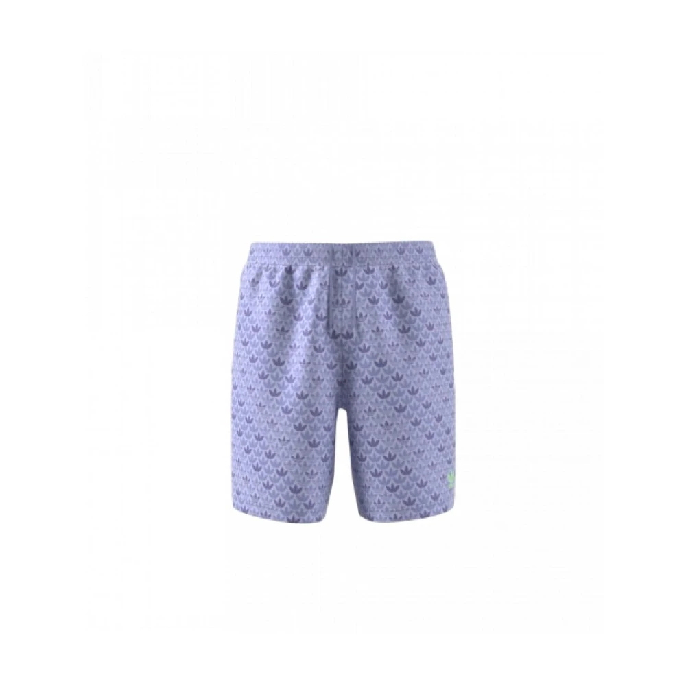 Adidas Originals Satin Streetwear Shorts med Logo Print Purple, Herr