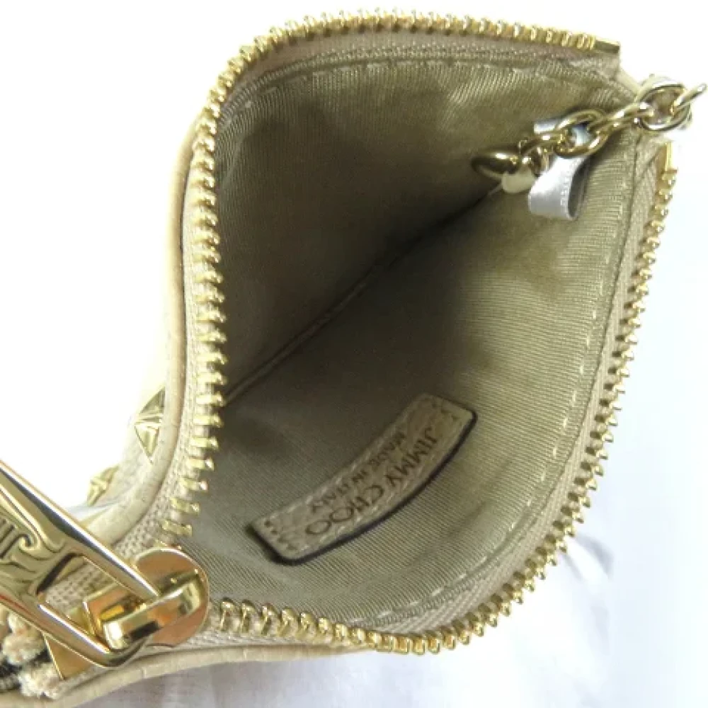 Jimmy Choo Pre-owned Leather wallets Beige Dames