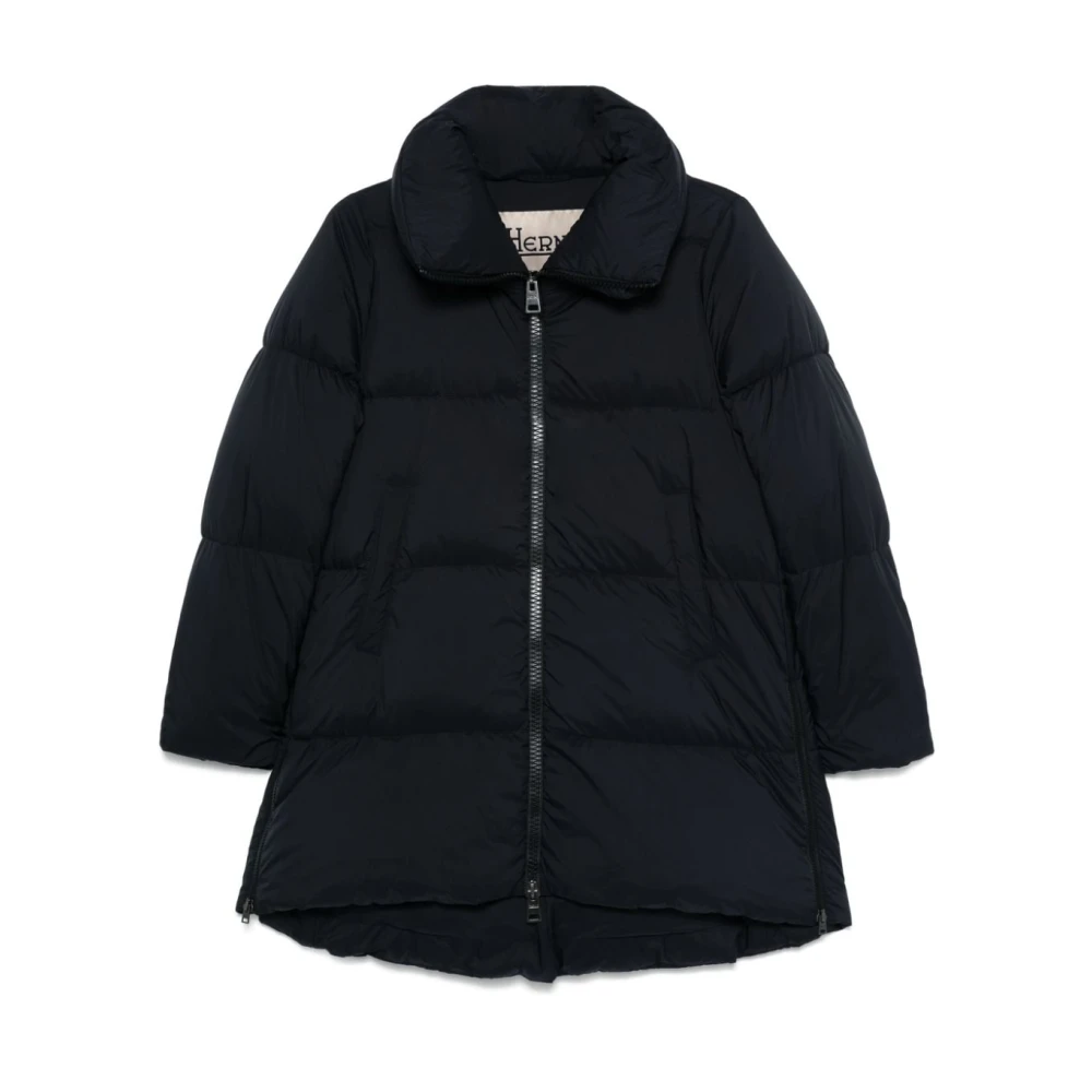 Herno Winterjassen Zwart Piumino Stijl Black Dames