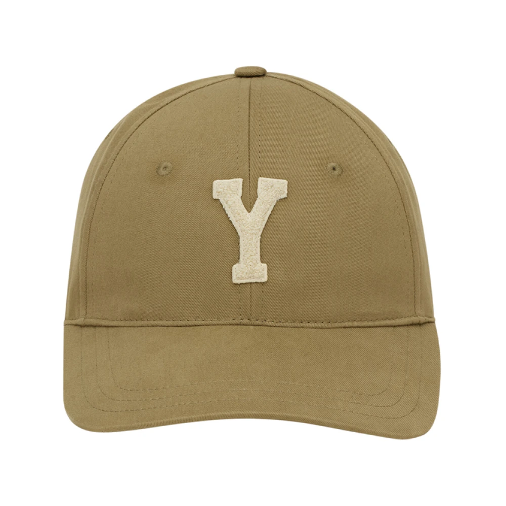 Saint Laurent Y Patch Katoenen Pet Beige Heren