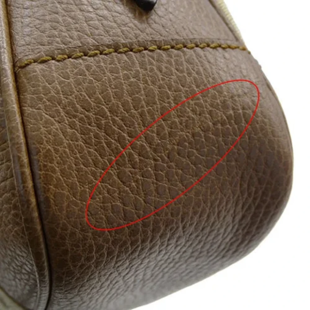 Gucci Vintage Pre-owned Canvas shoulder-bags Brown Dames