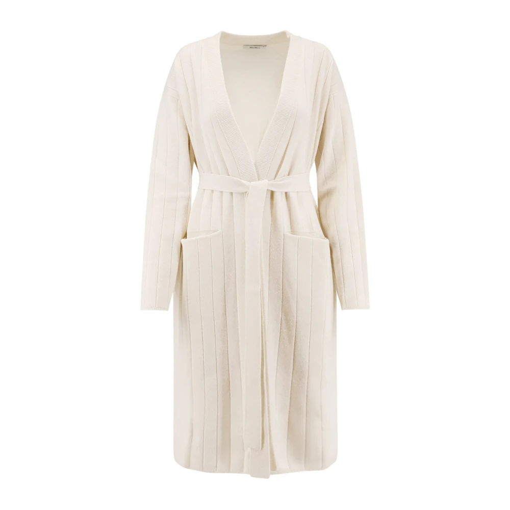 Max Mara Women's White Long Knitwear, S, Giusto Long Cardigan
