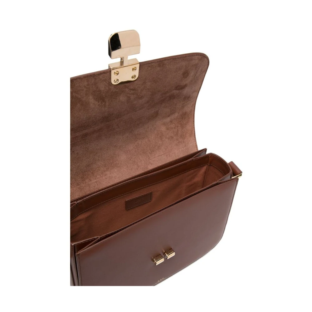 A.p.c. Noisette Bruin Kalfsleren Schoudertas Brown Heren