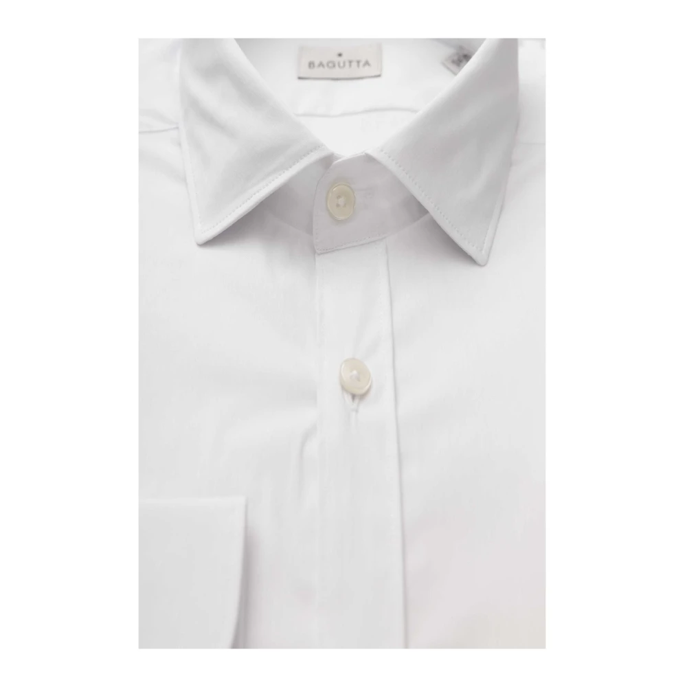 Bagutta Slim Fit Franse Kraag Overhemd White Heren