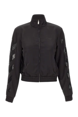 Diagonals Lace Satin Track Jacket