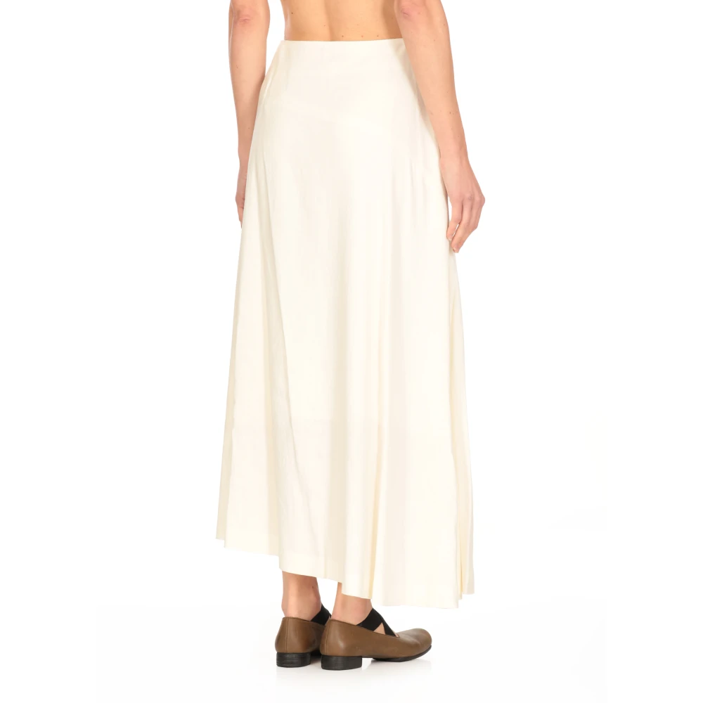 Y-3 Witte Linnen Rok met Zak White Dames