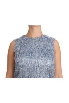 Metallic Fringe Mini Dress