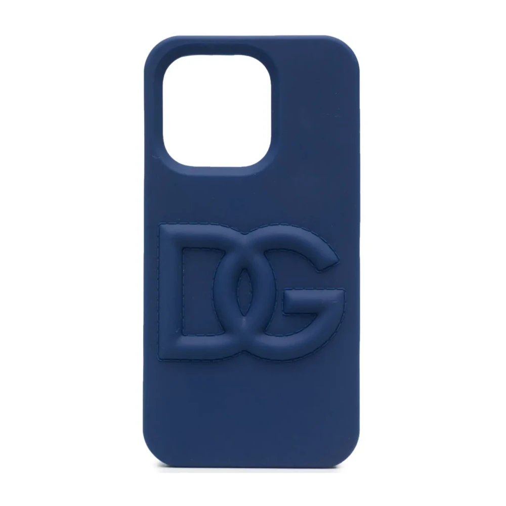 Dolce & Gabbana Blauwe I-Tech Siliconen Telefoonhoes Blue Heren