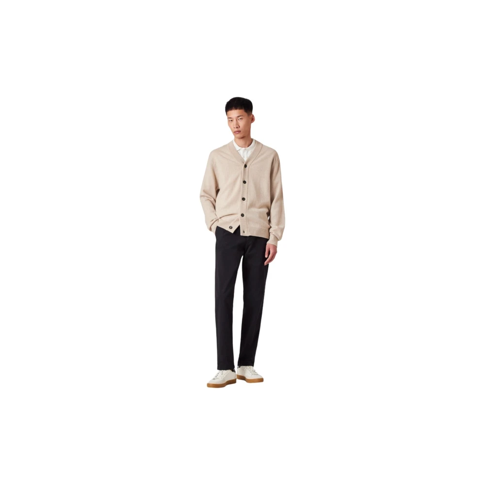 Paul Smith Ecru Merino Wol Vest met Sports Stripe Beige Heren