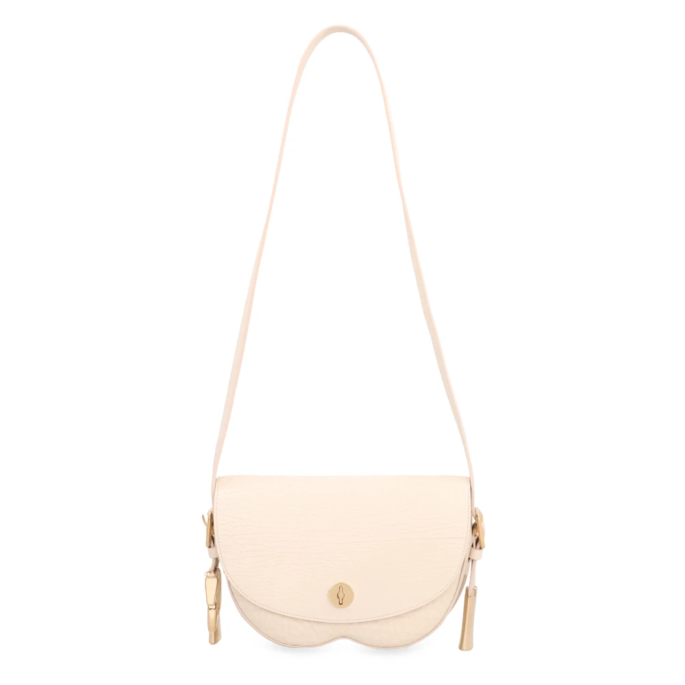 Burberry Crossbodytas van Geperst Leder Beige Dames