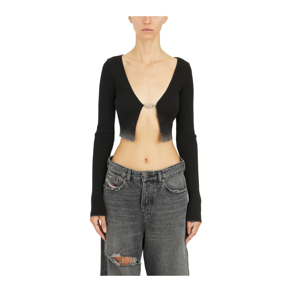 Diesel Katoenen Vest Black Dames