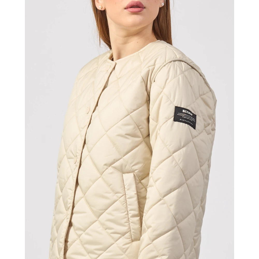 Ecoalf Beige Waterafstotende Jas Musa Beige Dames