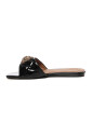 sandales-noires-en-cuir-verni-avec-aigle-dore