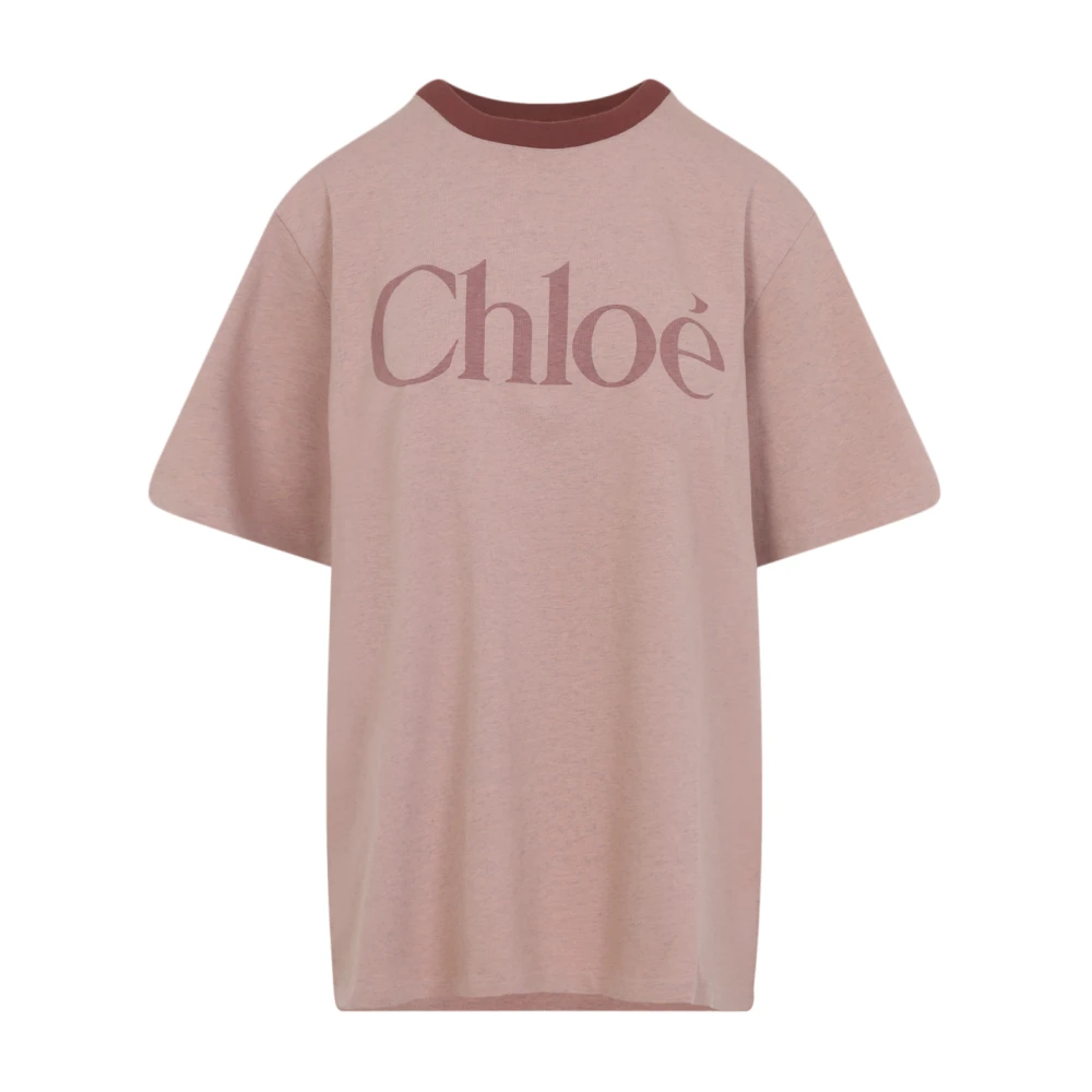 Chloé - Tops > T-Shirts - Pink - Chloé - Modalova