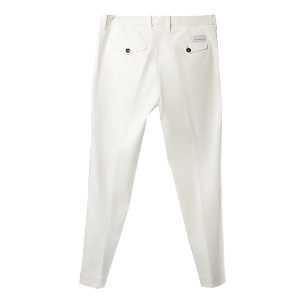 Nine In The Morning Luxe Katoenen Stretch Chino Broek White Heren