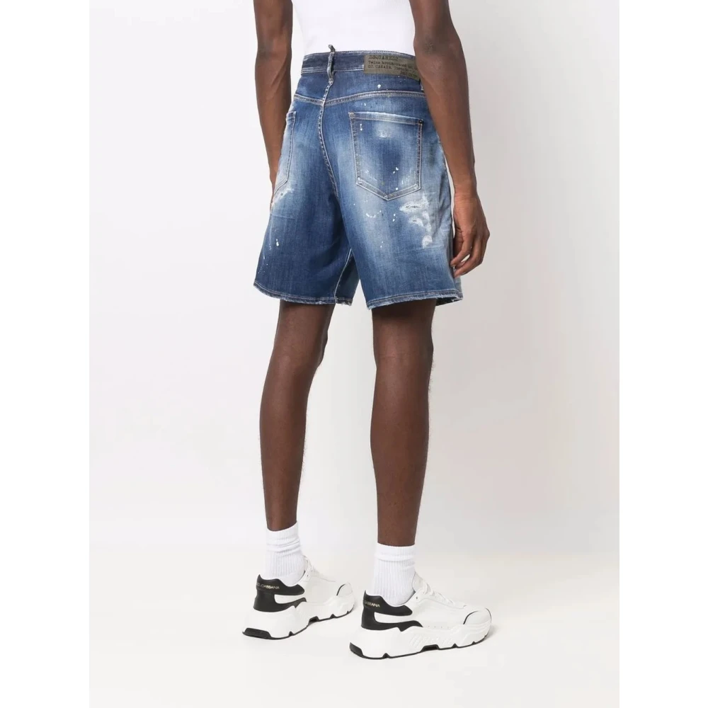 Dsquared2 Casual Denim Shorts Blue Heren