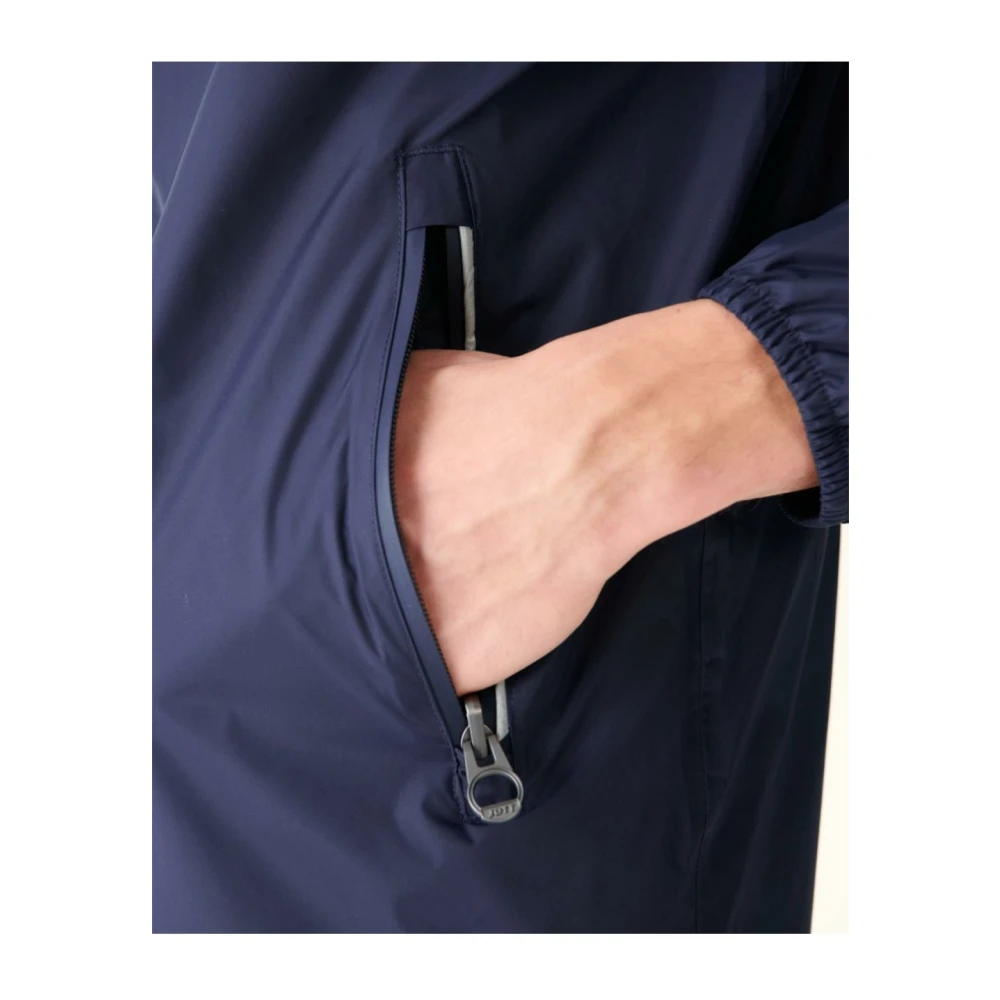Jott Opvouwbare Lange Regenjas Reflecterend Logo Blue Heren