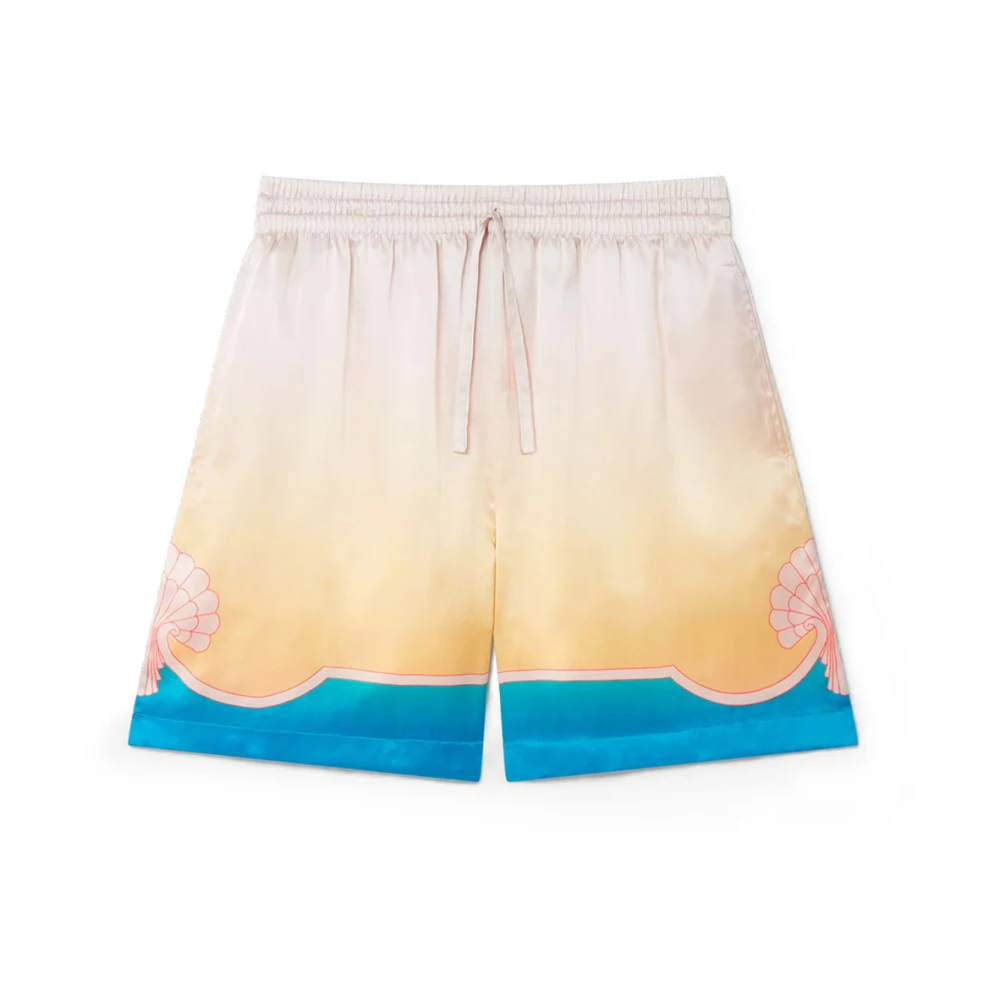 Casablanca Schelp Kunst Zijden Shorts MultiKleur Multicolor Heren