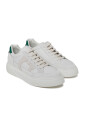 baskets-en-cuir-cassina-blanches-et-vertes