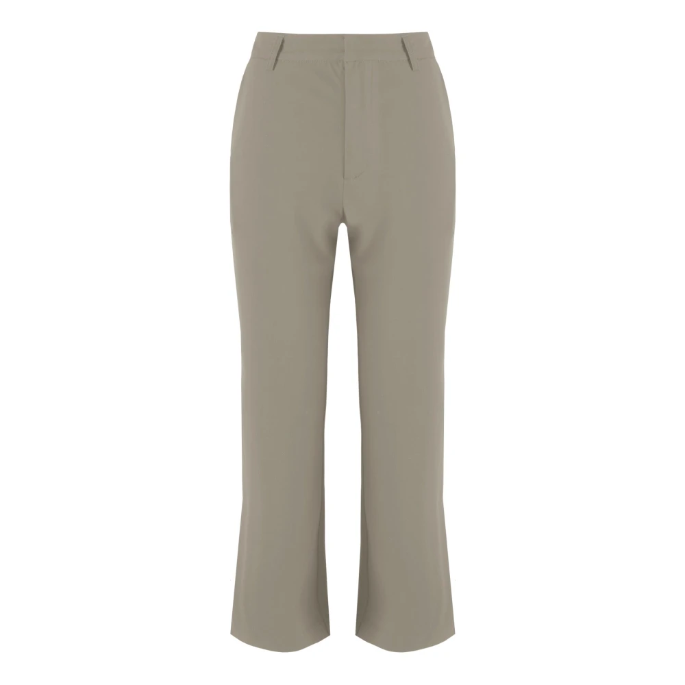 Bomboogie Green Wide Trousers, Female, M, Technical Jersey Trousers